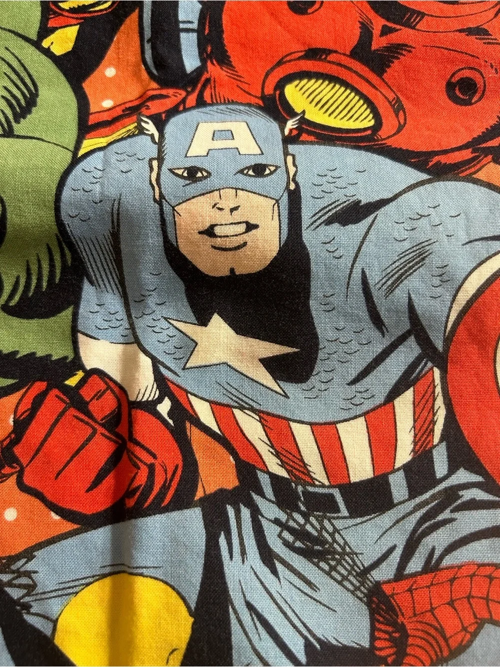VINTAGE STYLE COTTON FABRIC CLASSIC MARVEL SUPERHEROES LIKE HULK PILLOW CASE (1)